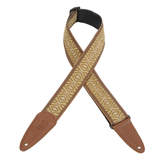 Levy's Boho Jacquard Weave with Leather Backing - 005 Guitar Strap - Fair Deal Music