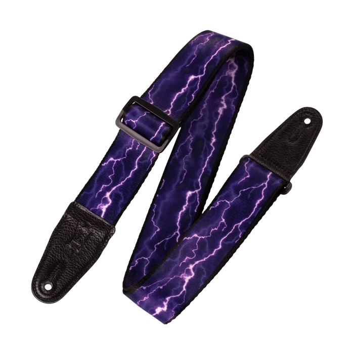 Levy's Graphic Waves Polyester - Lightning Guitar Strap - Fair Deal Music