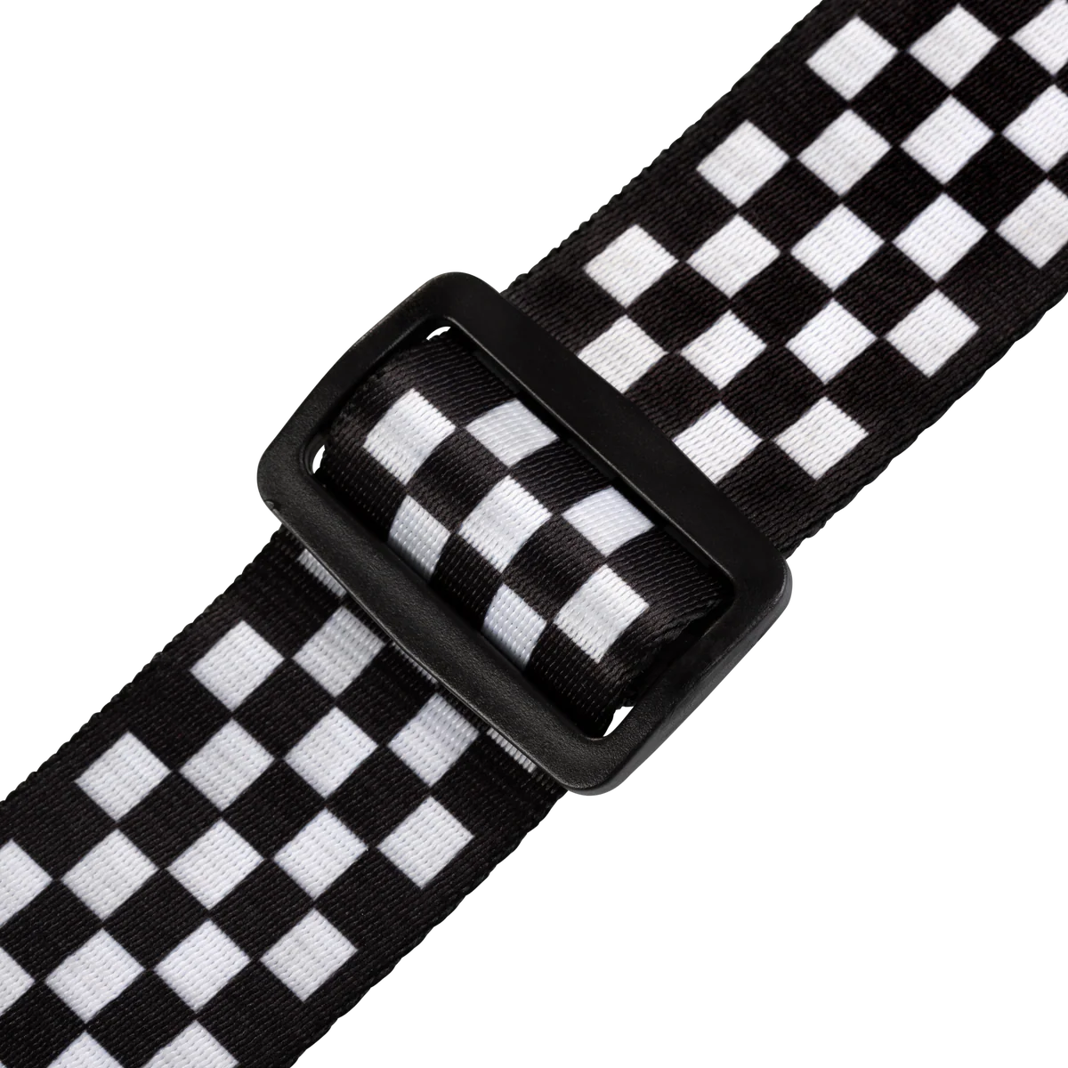Levy's Graphic Waves Polyester - Black/White Chequered Guitar Strap - Fair Deal Music