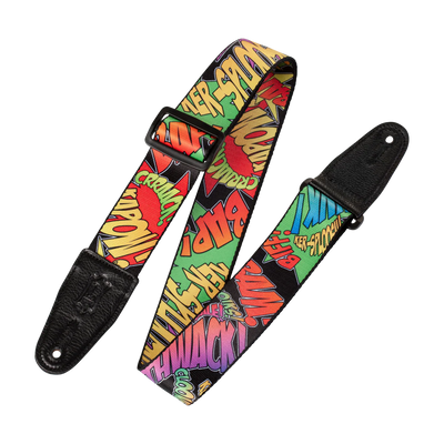 Levy's Graphic Waves Polyester - Onomatopoeia Guitar Strap - Fair Deal Music