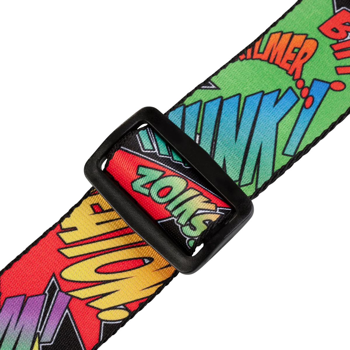 Levy's Graphic Waves Polyester - Onomatopoeia Guitar Strap - Fair Deal Music