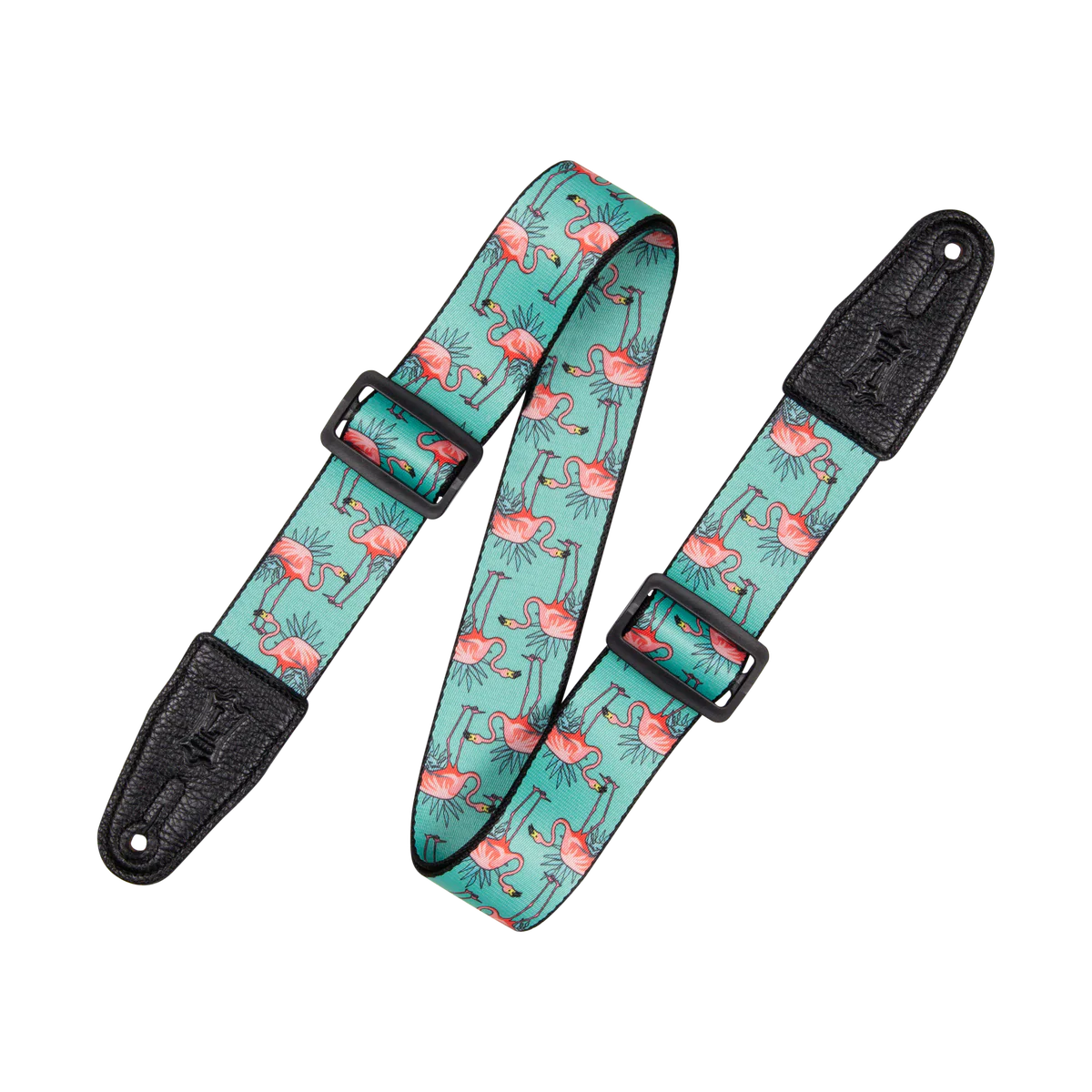 Levy's Graphic Waves Polyester - Flamingos Motif Guitar Strap - Fair Deal Music