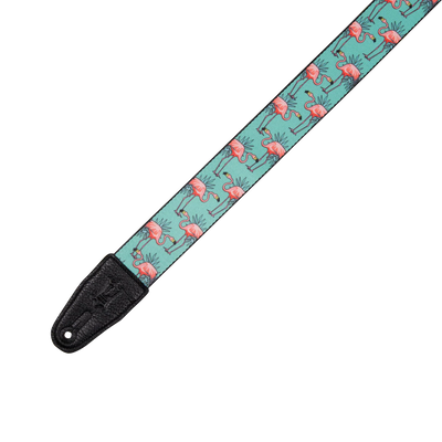 Levy's Graphic Waves Polyester - Flamingos Motif Guitar Strap - Fair Deal Music