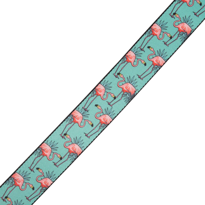 Levy's Graphic Waves Polyester - Flamingos Motif Guitar Strap - Fair Deal Music