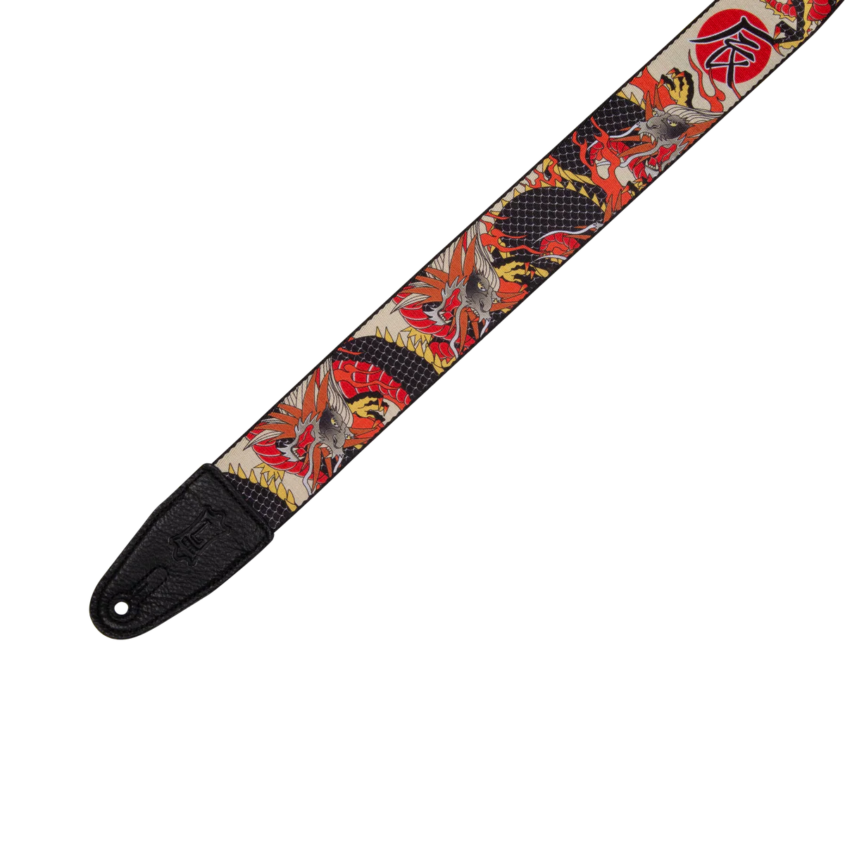 Levy's Eastern Harmony Polyester - Japanese Dragon Guitar Strap - Fair Deal Music