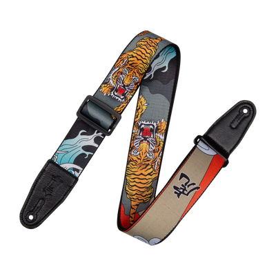 Levy's Eastern Harmony Polyester - Japanese Tiger Guitar Strap - Fair Deal Music