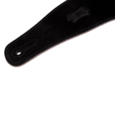 Levy's Simply Suede Leather w Suede Backing 2 1/2" - Black Guitar Strap - Fair Deal Music