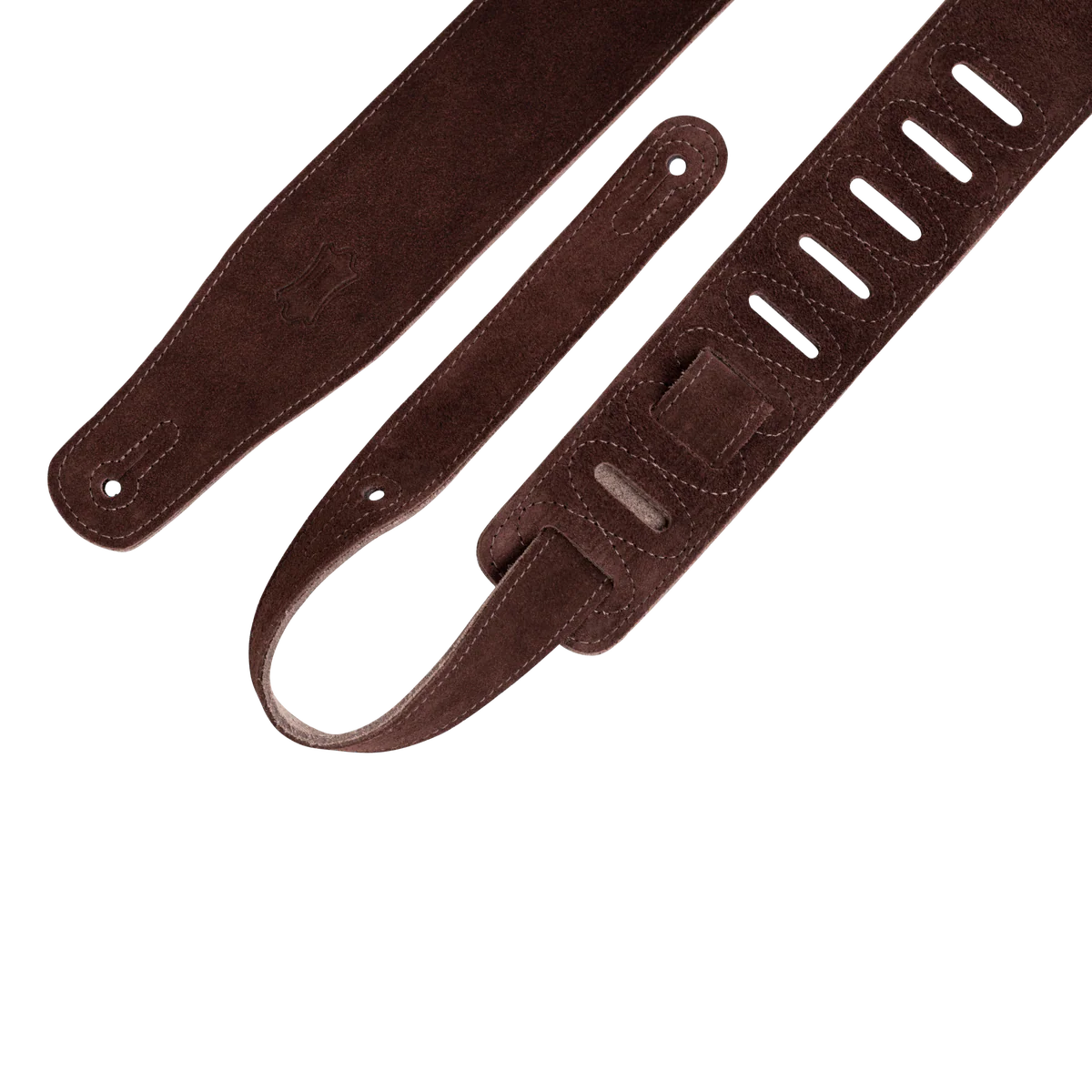 Levy's Simply Suede Leather w Suede Backing 2 1/2" - Brown Guitar Strap - Fair Deal Music