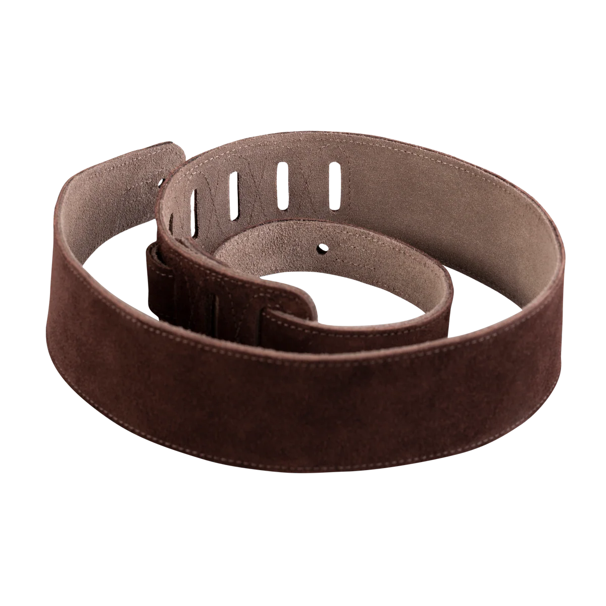 Levy's Simply Suede Leather w Suede Backing 2 1/2" - Brown Guitar Strap - Fair Deal Music