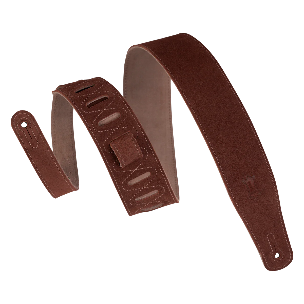 Levy's Simply Suede Leather w Suede Backing 2 1/2" - Rust Guitar Strap - Fair Deal Music
