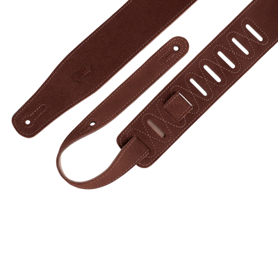 Levy's Simply Suede Leather w Suede Backing 2 1/2" - Rust Guitar Strap - Fair Deal Music