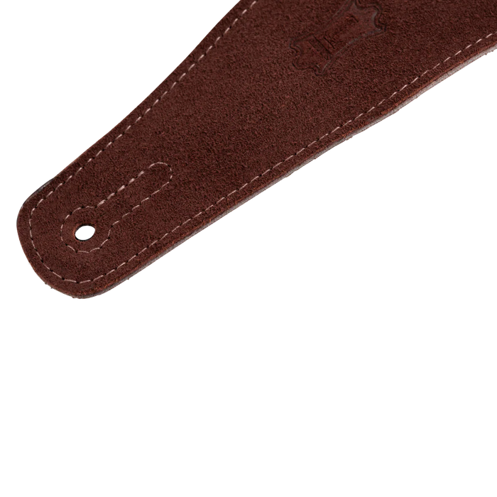 Levy's Simply Suede Leather w Suede Backing 2 1/2" - Rust Guitar Strap - Fair Deal Music