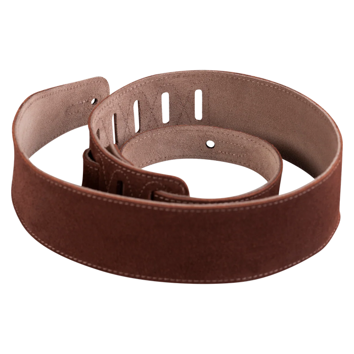 Levy's Simply Suede Leather w Suede Backing 2 1/2" - Rust Guitar Strap - Fair Deal Music