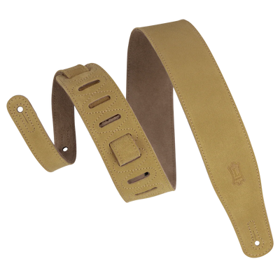 Levy's Simply Suede Leather w Suede Backing 2 1/2" - Tan Guitar Strap - Fair Deal Music