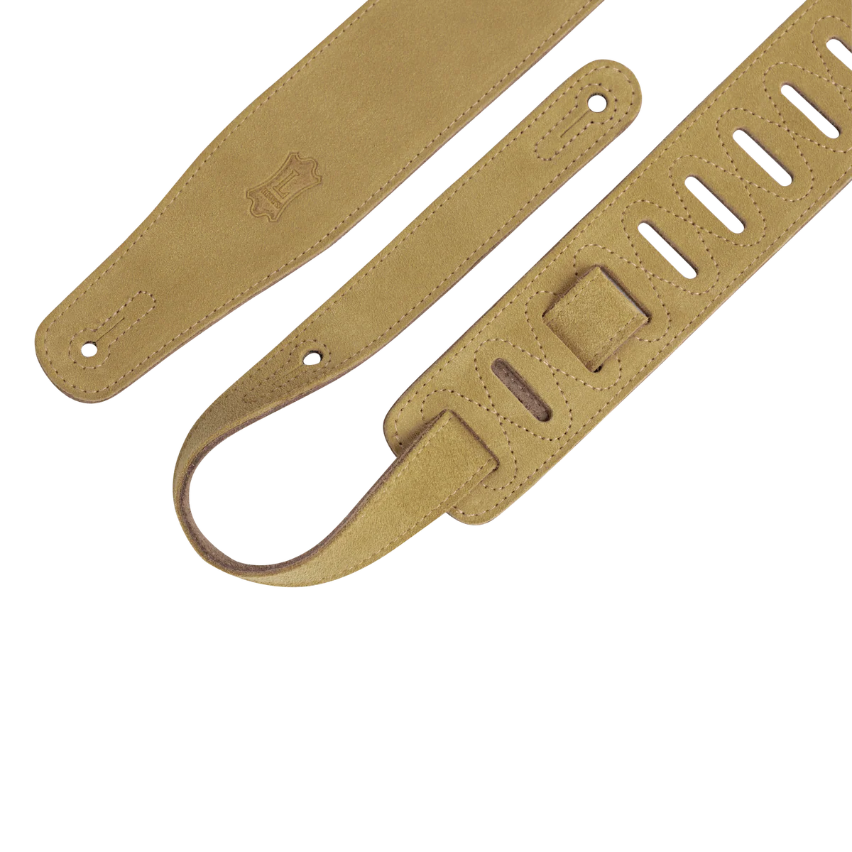 Levy's Simply Suede Leather w Suede Backing 2 1/2" - Tan Guitar Strap - Fair Deal Music
