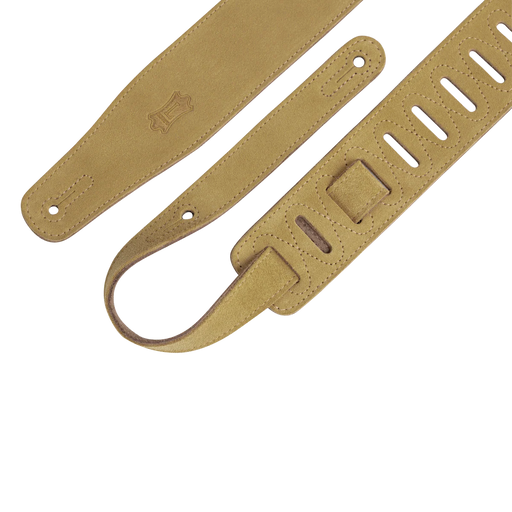 Levy's Simply Suede Leather w Suede Backing 2 1/2" - Tan Guitar Strap - Fair Deal Music