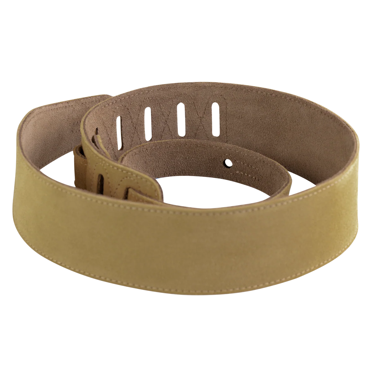 Levy's Simply Suede Leather w Suede Backing 2 1/2" - Tan Guitar Strap - Fair Deal Music