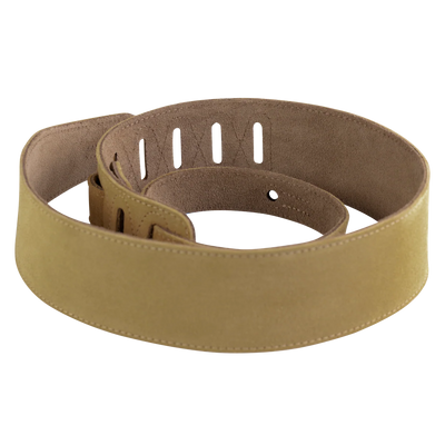 Levy's Simply Suede Leather w Suede Backing 2 1/2" - Tan Guitar Strap - Fair Deal Music