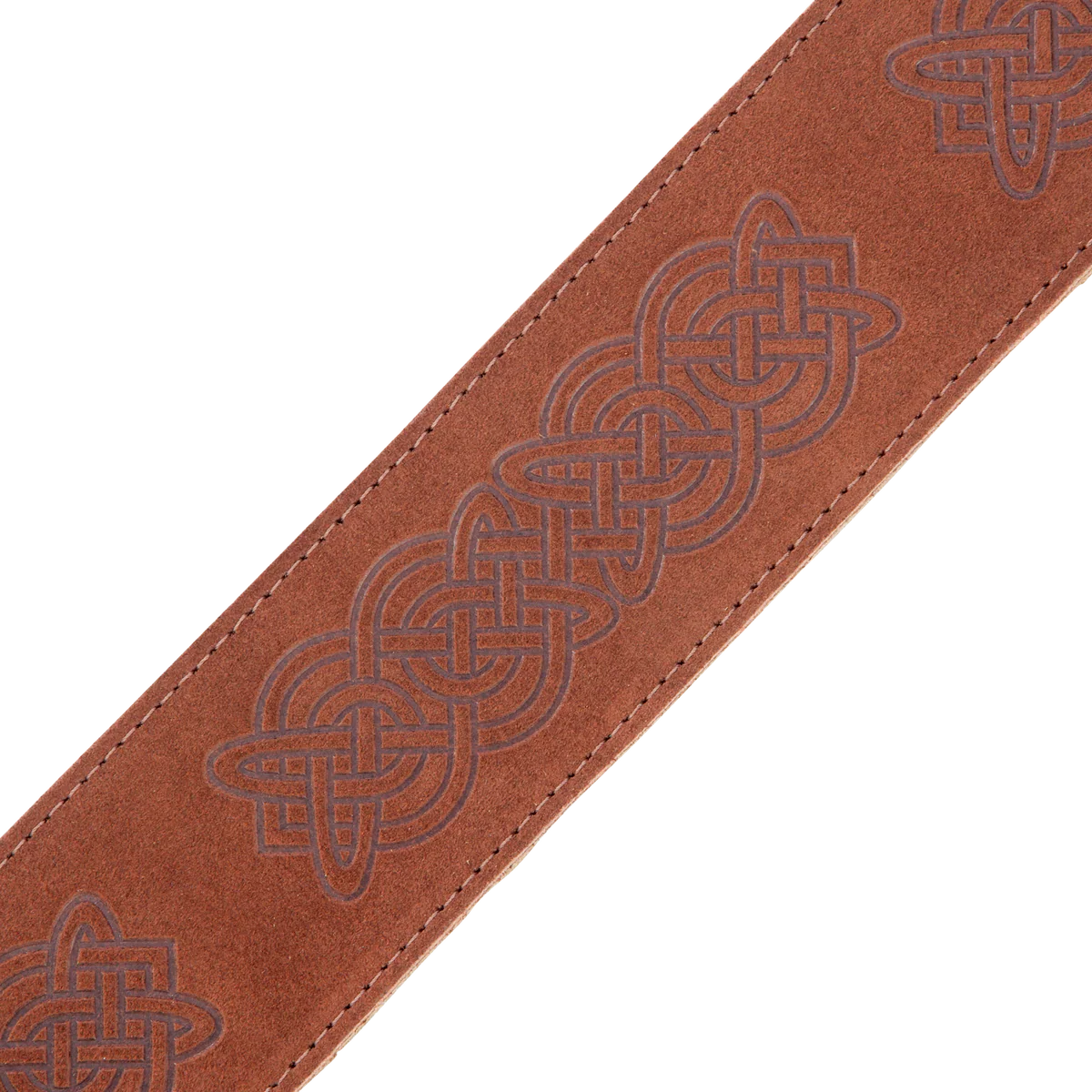 Levy's Celitc Embossed Suede Leather 2 1/2" - Brown Guitar Strap - Fair Deal Music
