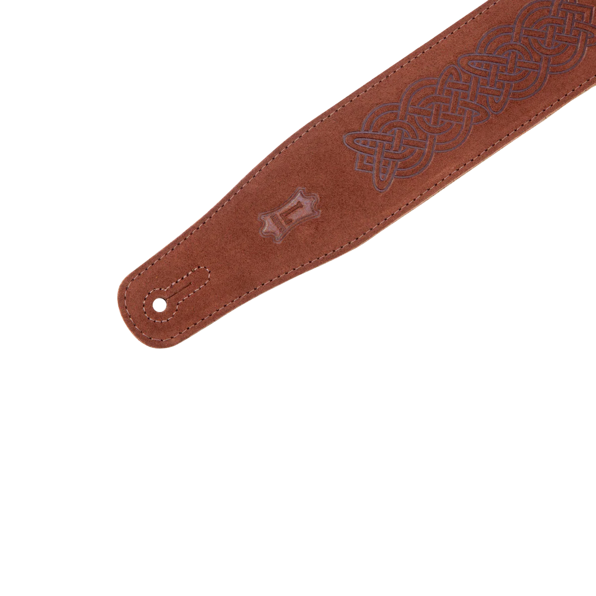 Levy's Celitc Embossed Suede Leather 2 1/2" - Brown Guitar Strap - Fair Deal Music