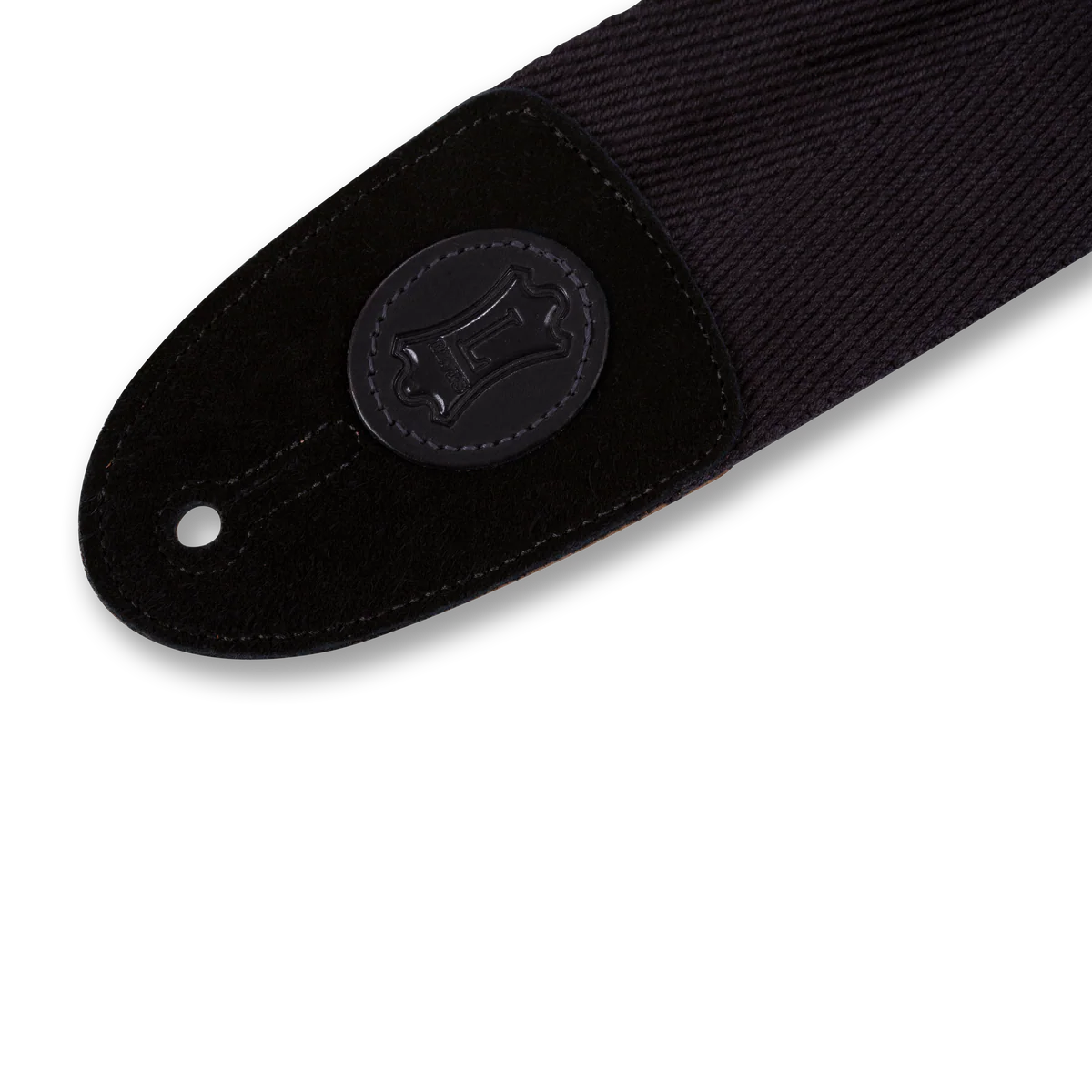 Levy's Signature Cotton w Suede Ends - Black Guitar Strap - Fair Deal Music