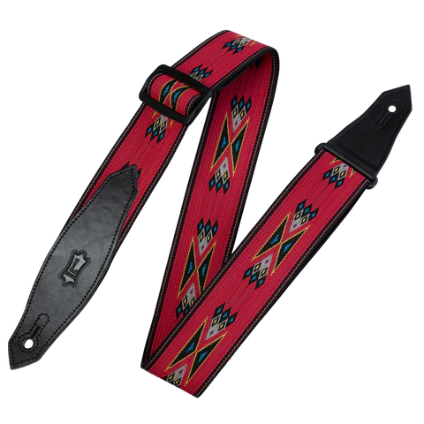 Levy's Tribal Rhythms Polypropylene - Red Arrow Guitar Strap - Fair Deal Music