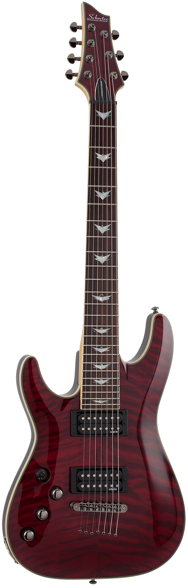 Schecter Omen Extreme-7, Black Cherry, Left Handed Electric Guitar - Fair Deal Music