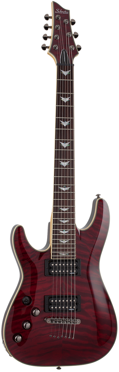 Schecter Omen Extreme-7, Black Cherry, Left Handed Electric Guitar