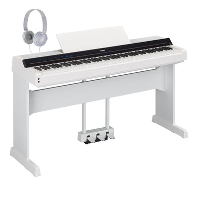 Yamaha P-S500WH Portable Smart Piano White Bundle