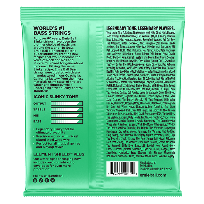 Ernie Ball Hyper Slinky Nickel Wound 40-100 Bass Guitar Strings, Long Scale - Fair Deal Music