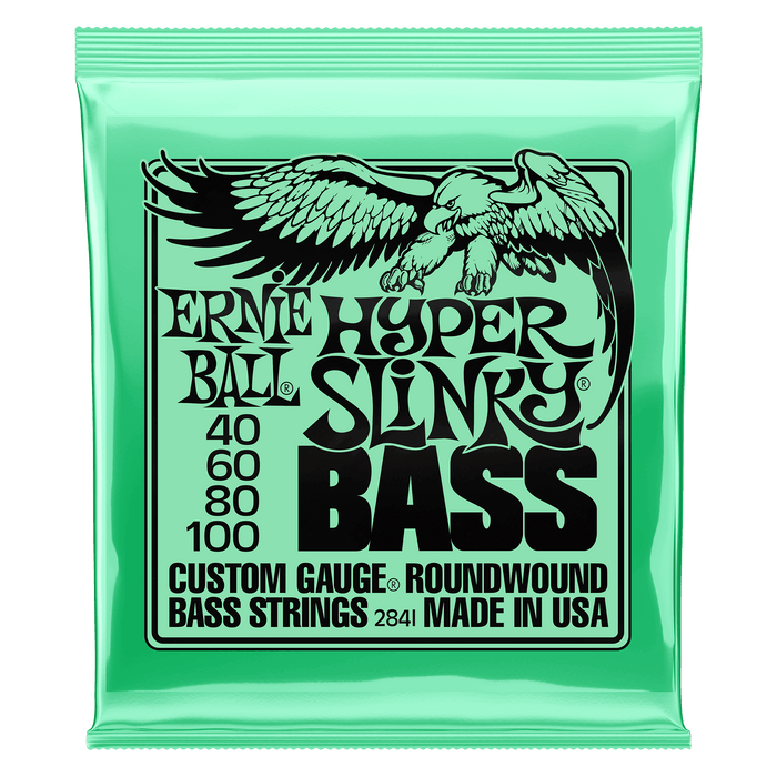 Ernie Ball Hyper Slinky Nickel Wound 40-100 Bass Guitar Strings, Long Scale - Fair Deal Music