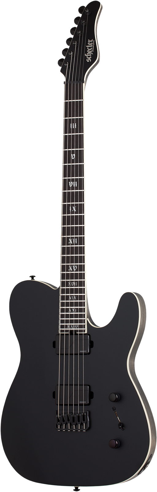 Schecter PT SLS Elite Evil Twin, Satin Black - Fair Deal Music