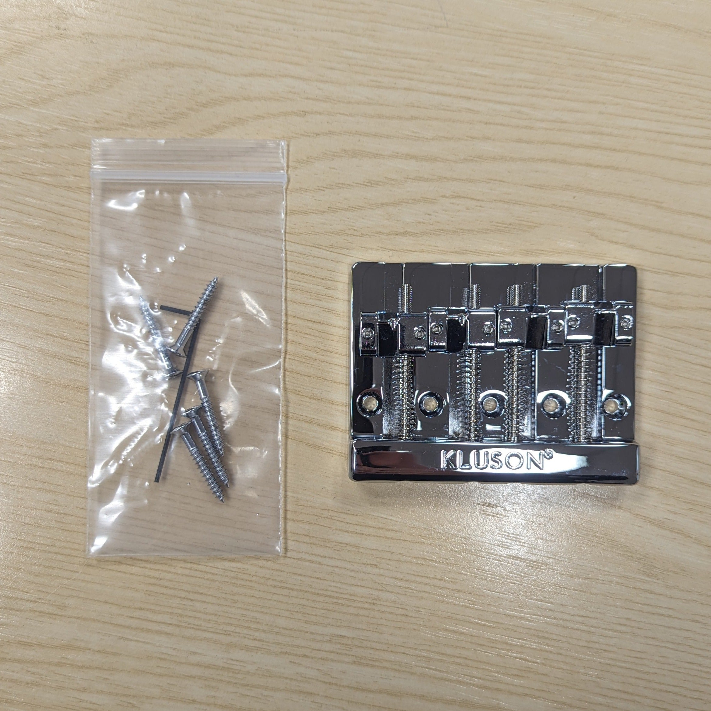 Kluson High Mass 4-String Bass Bridge Zinc, Chrome, (Used) - Fair Deal Music