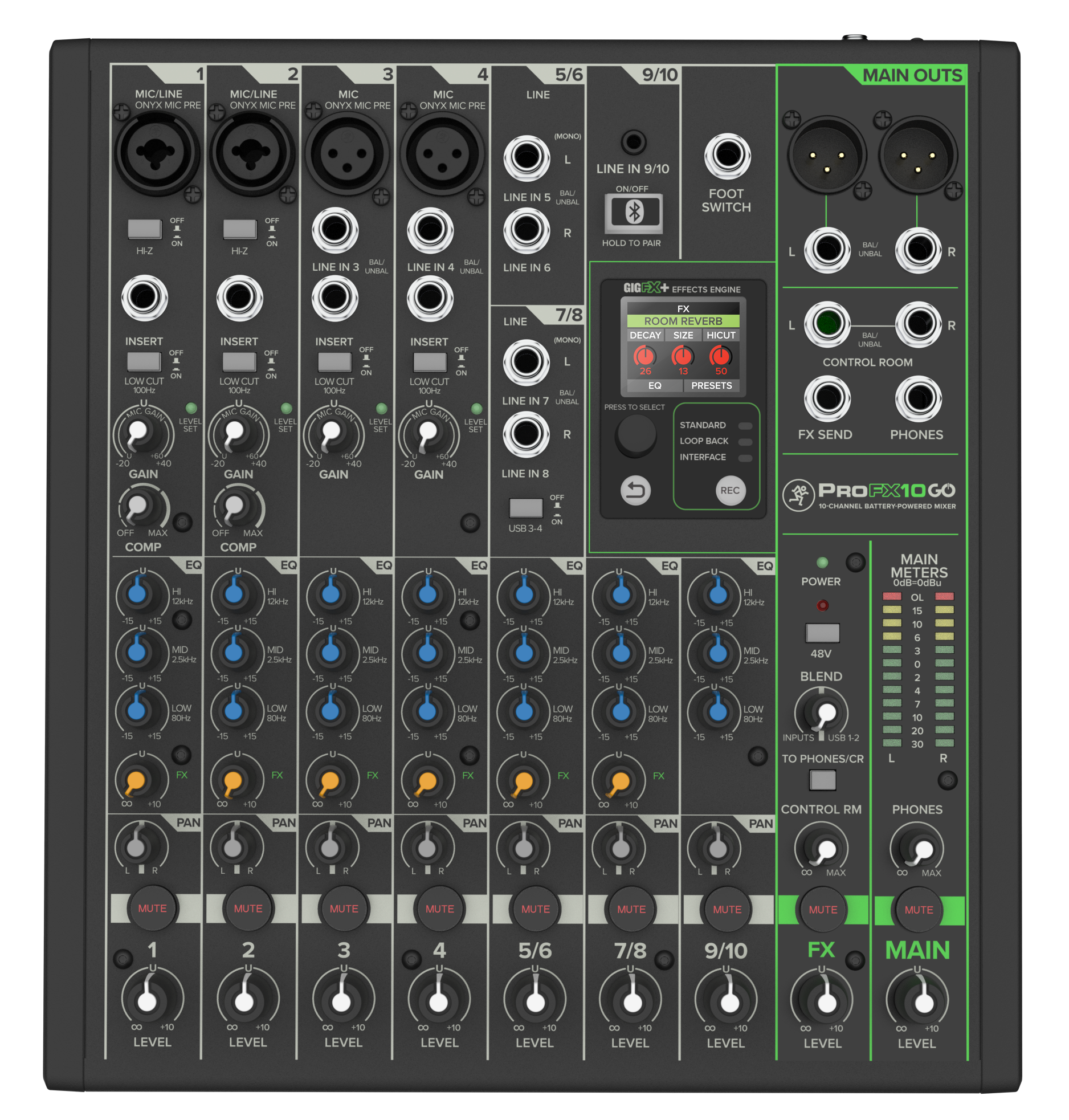 Mackie ProFX10 Go Battery Powered Analog Mixer - Fair Deal Music