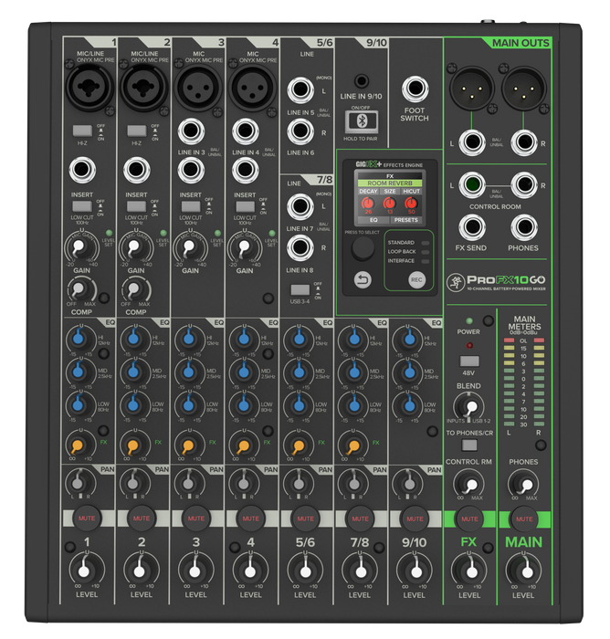 Mackie ProFX10 Go Battery Powered Analog Mixer - Fair Deal Music