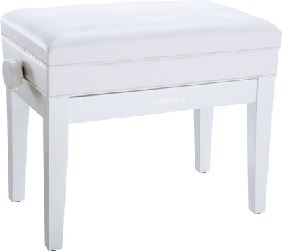 Roland RPB-400PW Adjustable Piano Bench with Storage in Polished White - Fair Deal Music