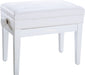 Roland RPB-400PW Adjustable Piano Bench with Storage in Polished White - Fair Deal Music