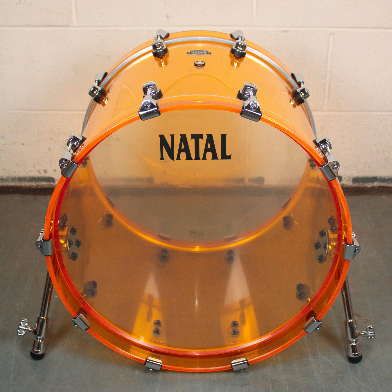 Natal Arcadia Acrylic 20" x 16" Bass Drum, Orange - Fair Deal Music
