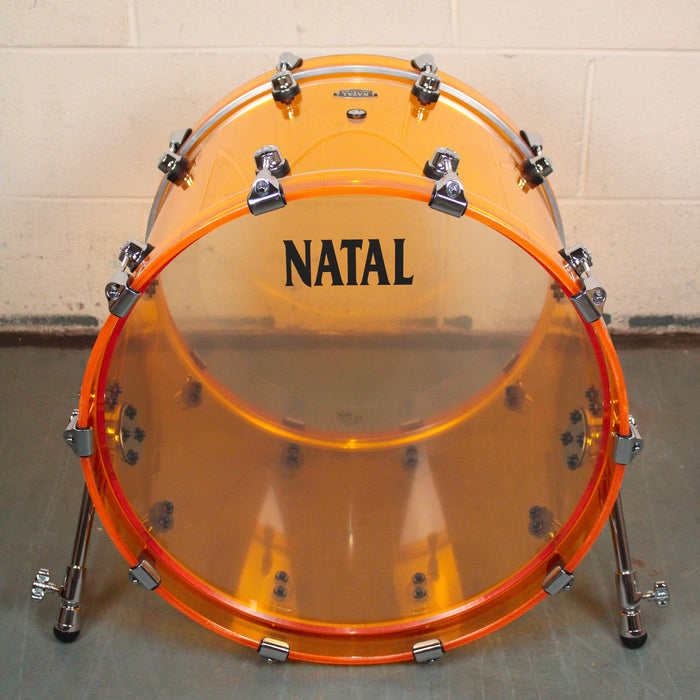 Natal Arcadia Acrylic 20" x 16" Bass Drum, Orange - Fair Deal Music