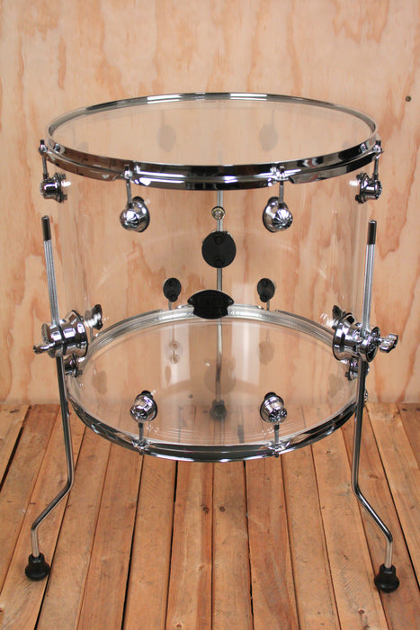 Natal Arcadia Acrylic 16" x 14" Floor Tom, Transparent - Fair Deal Music