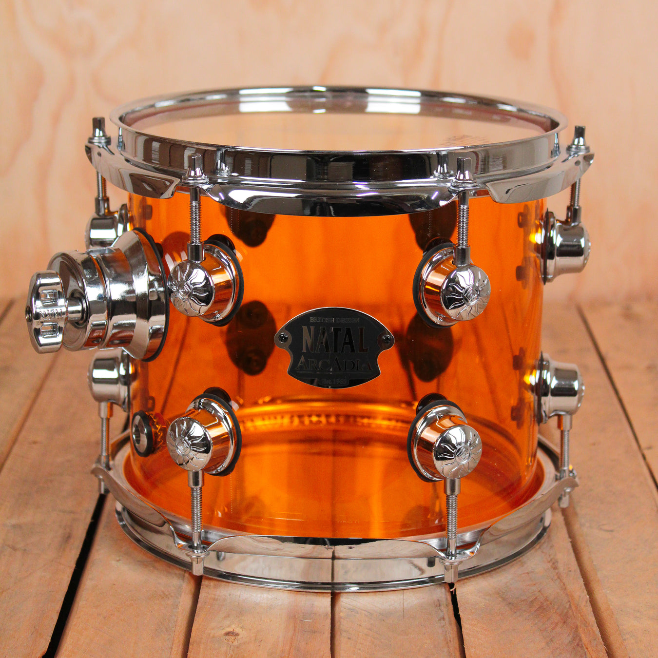 Natal Arcadia Acrylic 8" x 7" Rack Tom, Orange - Fair Deal Music