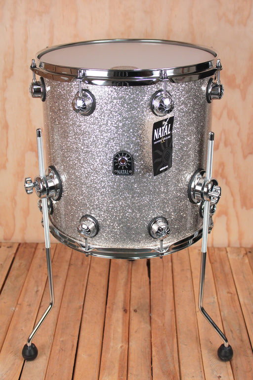 Natal Maple Originals 14" x 14" Floor Tom, Silver Sparkle - Fair Deal Music