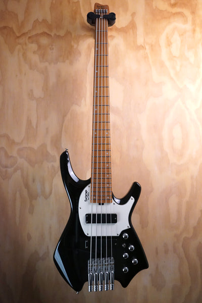 SQOE SBWT750 Headless 5-String Bass in Black - Fair Deal Music