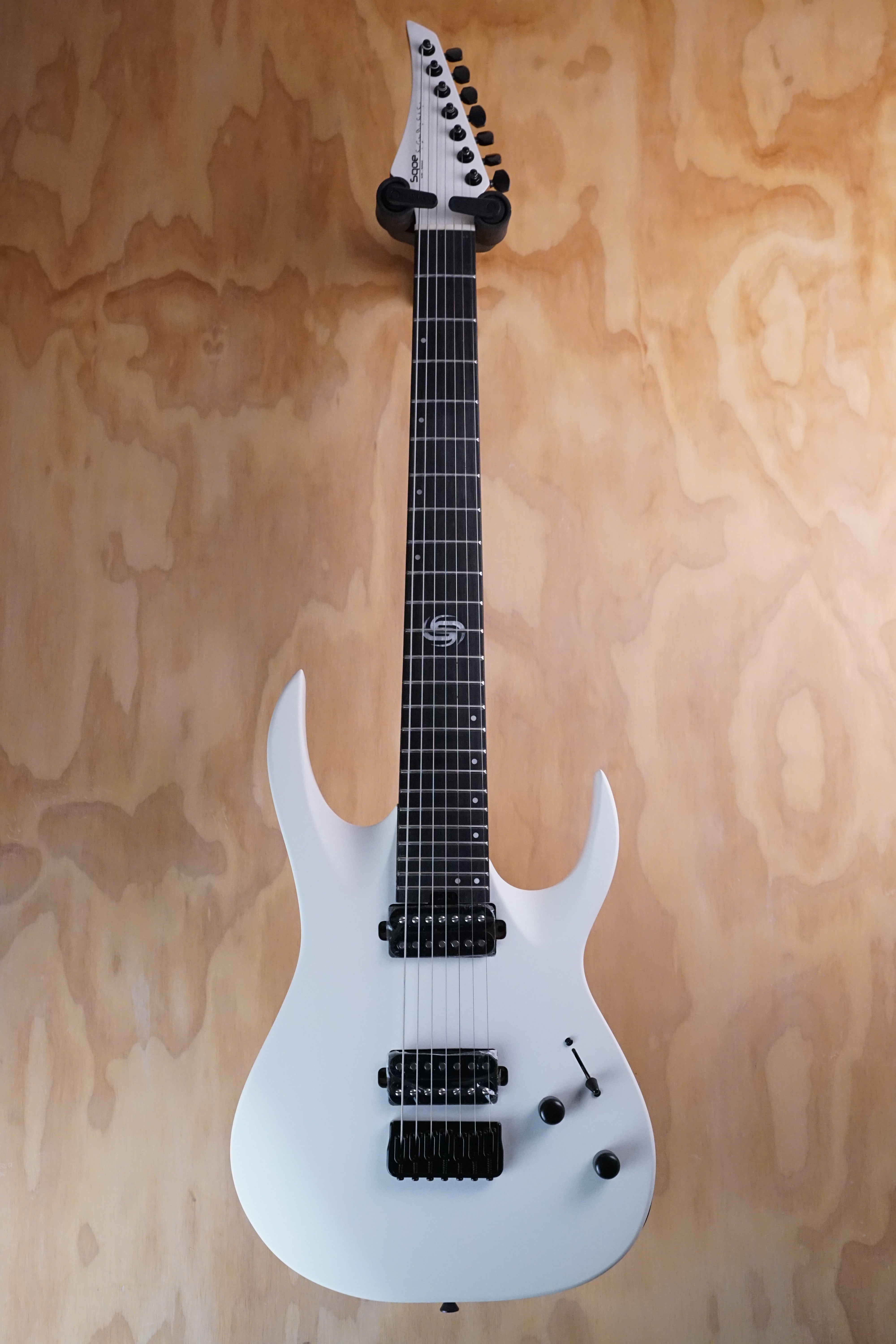 SQOE SEIB-7S 7-String Electric Guitar White - Fair Deal Music