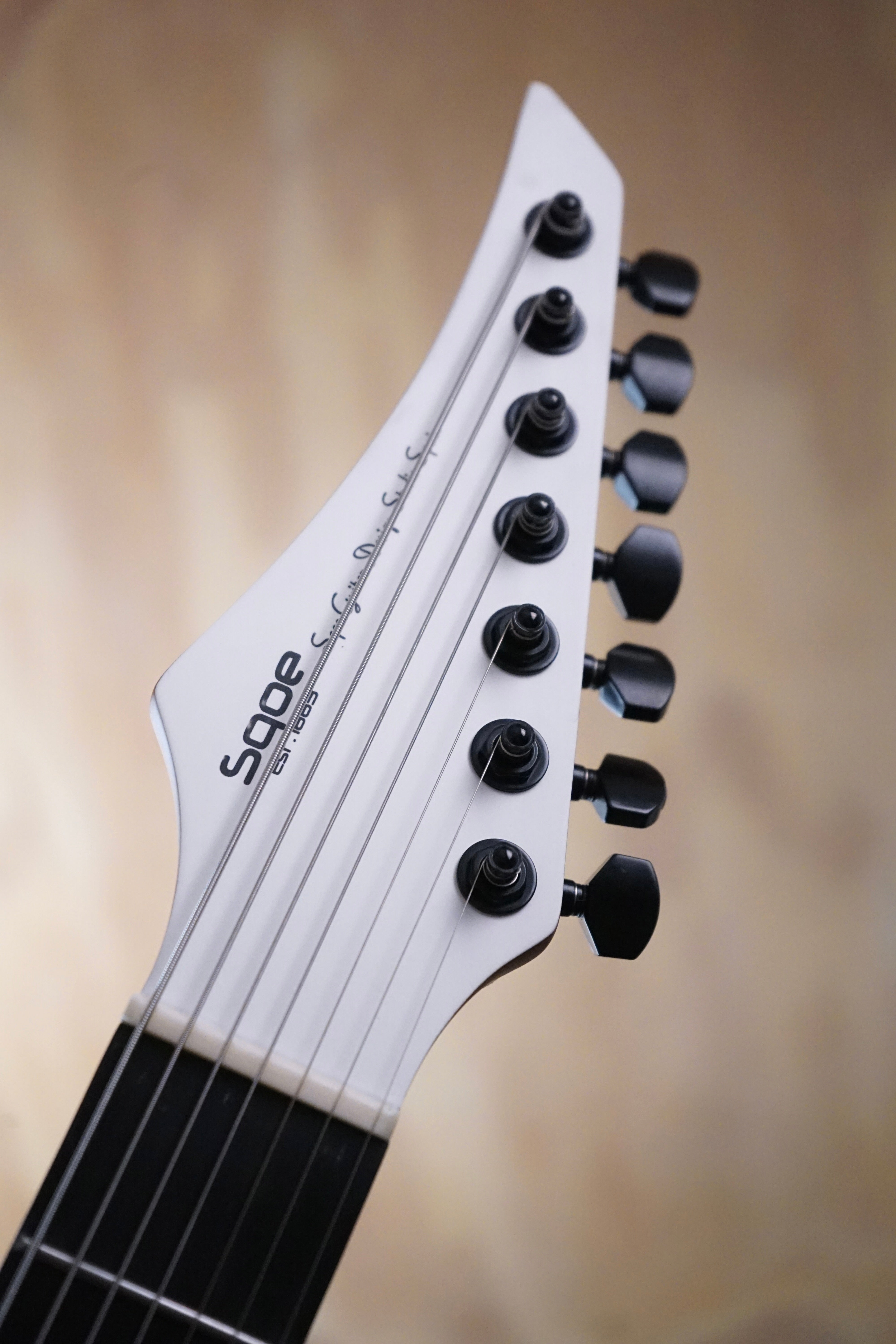SQOE SEIB-7S 7-String Electric Guitar White - Fair Deal Music