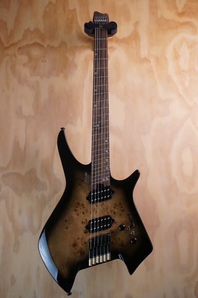 SQOE SEIB992 Headless Electric Guitar In Black - Fair Deal Music