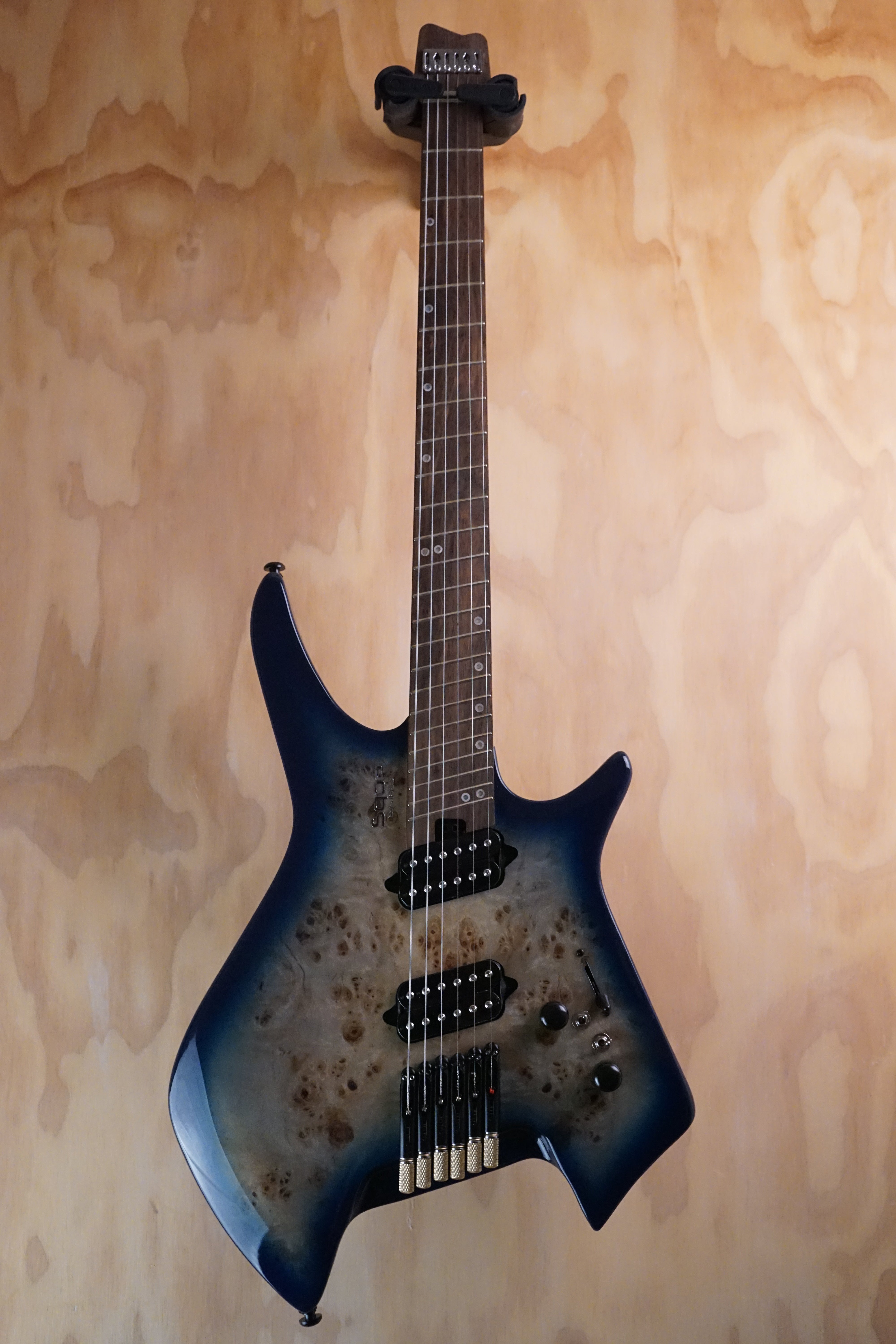 SQOE SEIB992 Headless Electric Guitar In Blue - Fair Deal Music