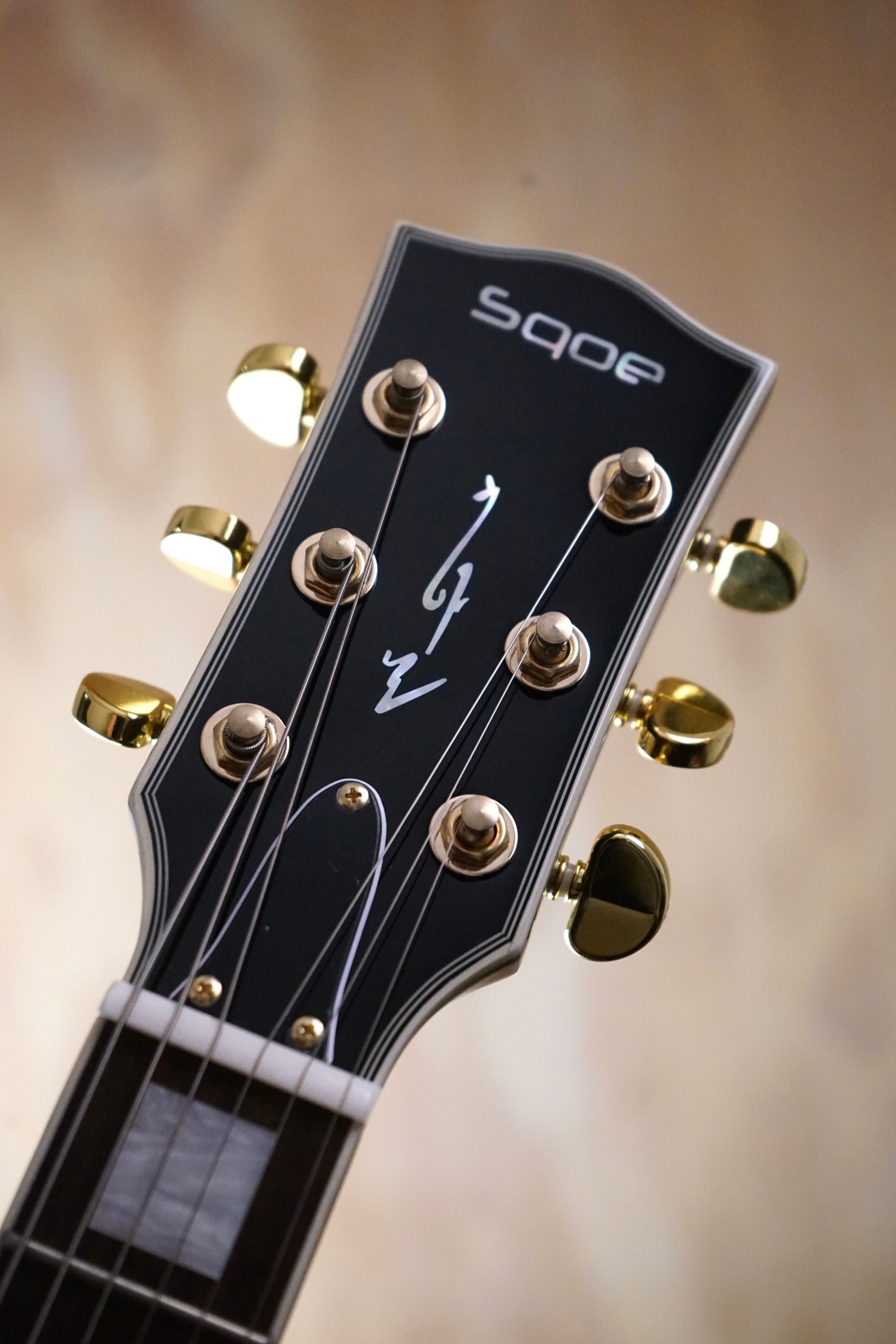 SQOE SELP300 LP Custom Style Guitar in Black - Fair Deal Music
