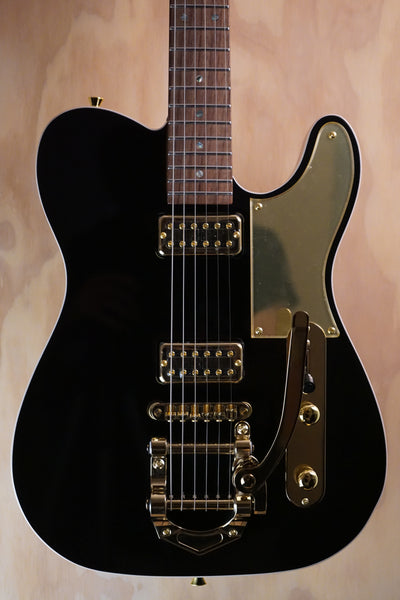SQOE SETL1000 T-Style Electric Guitar In Black With Tremolo - Fair Deal Music