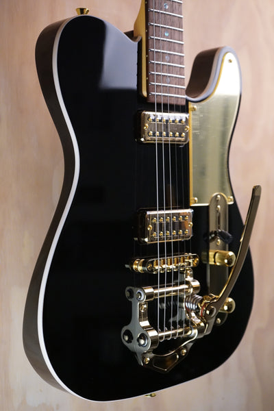 SQOE SETL1000 T-Style Electric Guitar In Black With Tremolo - Fair Deal Music